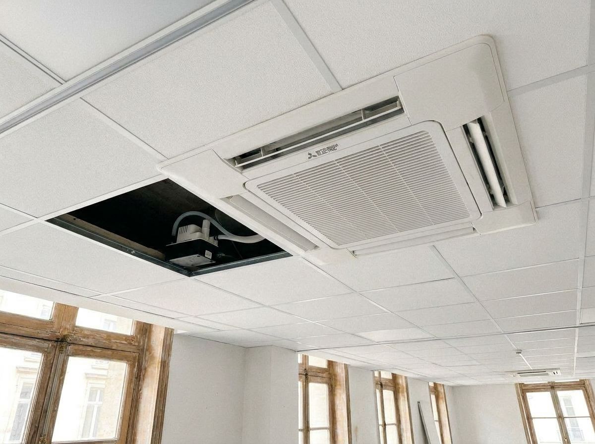 Cassette Mitsubishi Electric réparée, dalles de plafond neuves